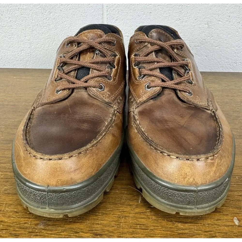 Ecco Track 25 Low Goretex GTX Brown Leather Hiking Shoes Mens‎ Size US 11